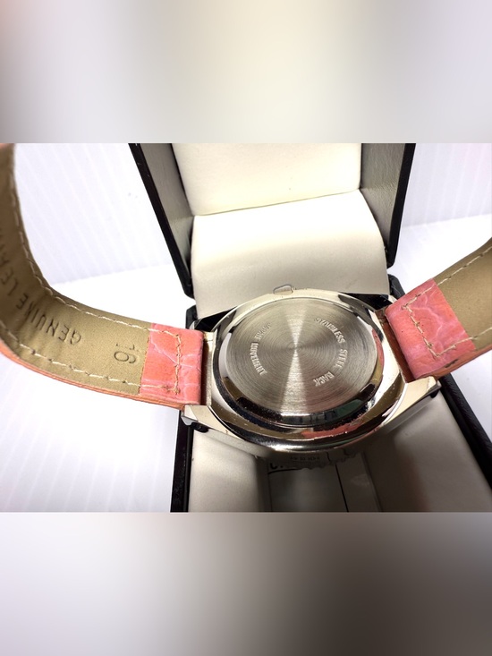 Browningdales Crystal Bezel Quartz Watch - Pink Strap main image 5